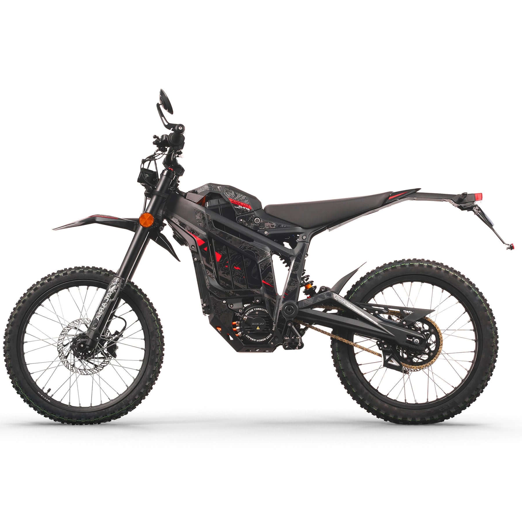 Talaria MX5 Elektro Crossbike – Seitenansicht in Schwarz