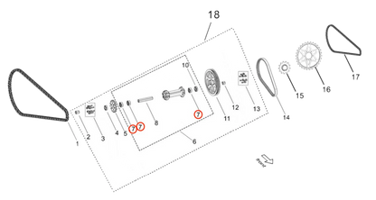 Light Bee Jackshaft / Schwingenlager